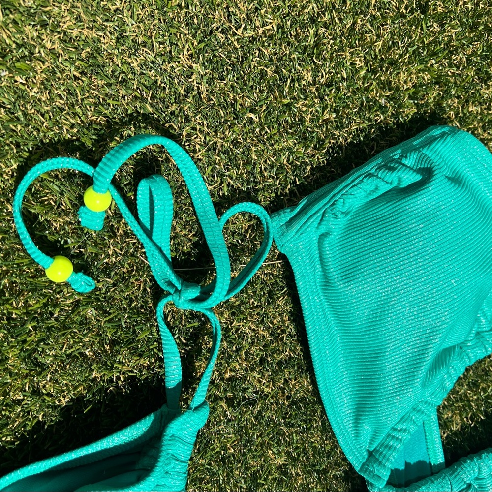⭐️SOLD⭐️ Vibrant Teal “No Boundaries” Bikini Set - Picture 3 of 7